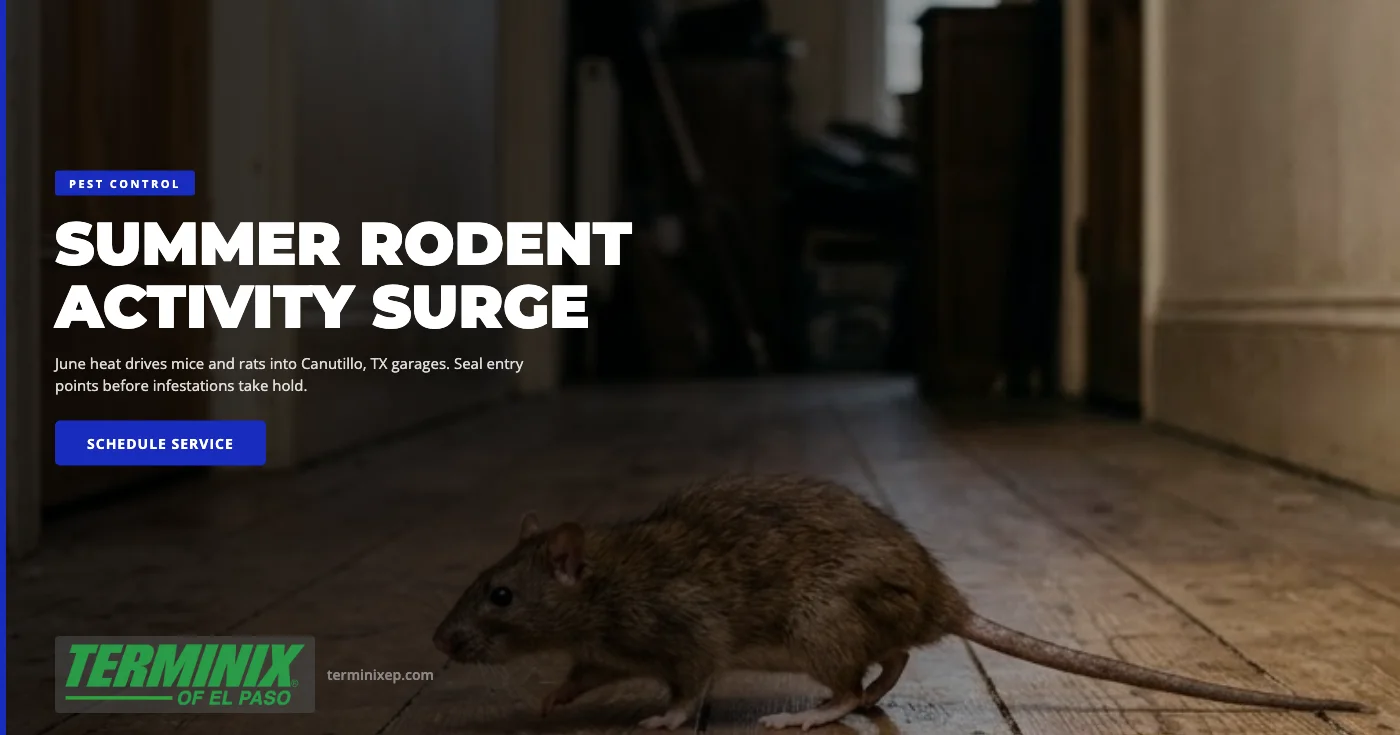Rodent Activity in Canutillo, TX Garages: Summer Heat Invasion
